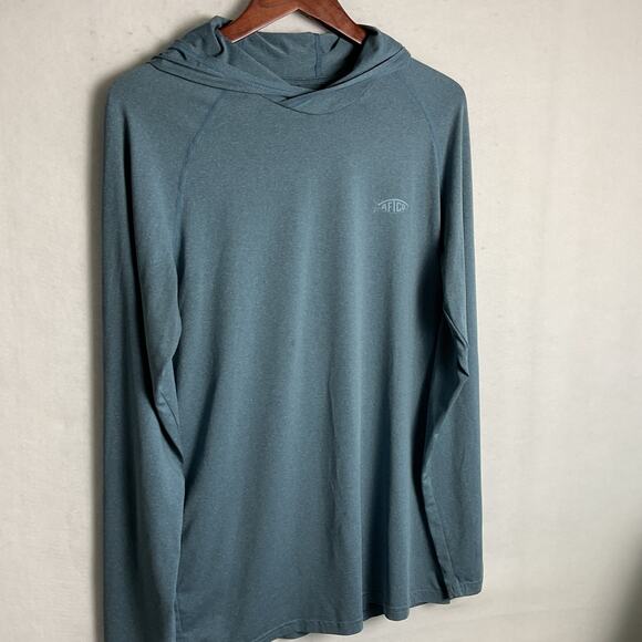 Aftco Outdoor Blue Mens Medium Fishing Long Sleeve Shirt - Picture 3 of 10